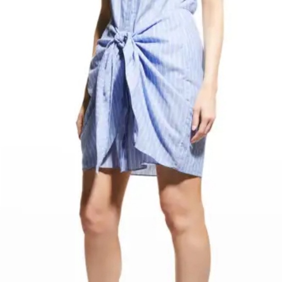 Cinq à Sept Women's Mini Shirtdress with Wrap Detailing at Waist - Picture 3 of 9